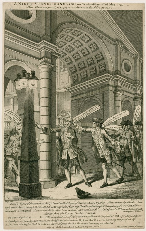 En natscene i Ranelagh, London, den 6. maj 1752 af English School
