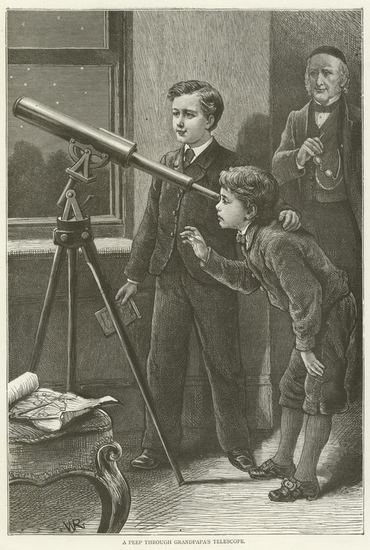 A peep through grandpapas telescope  af English School