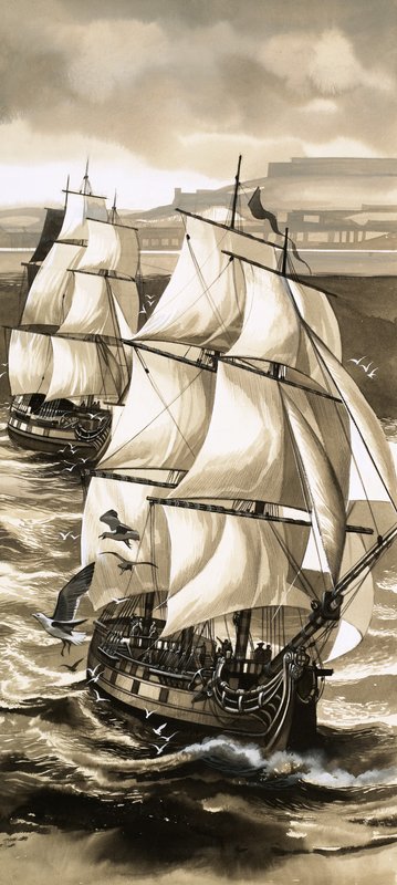 En kanonsalut ledsagede Jean de La Perouse