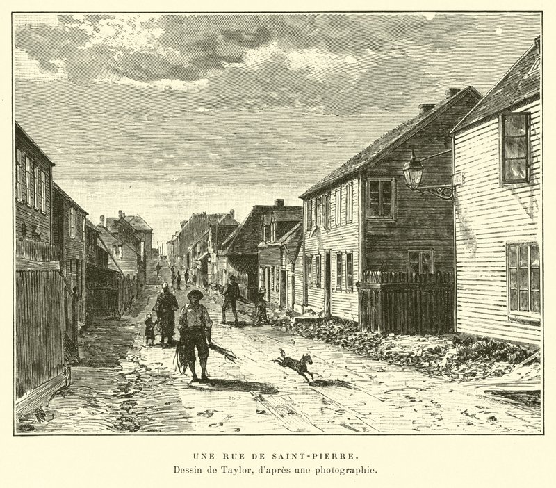 En gade i Saint-Pierre, Saint Pierre og Miquelon af English School