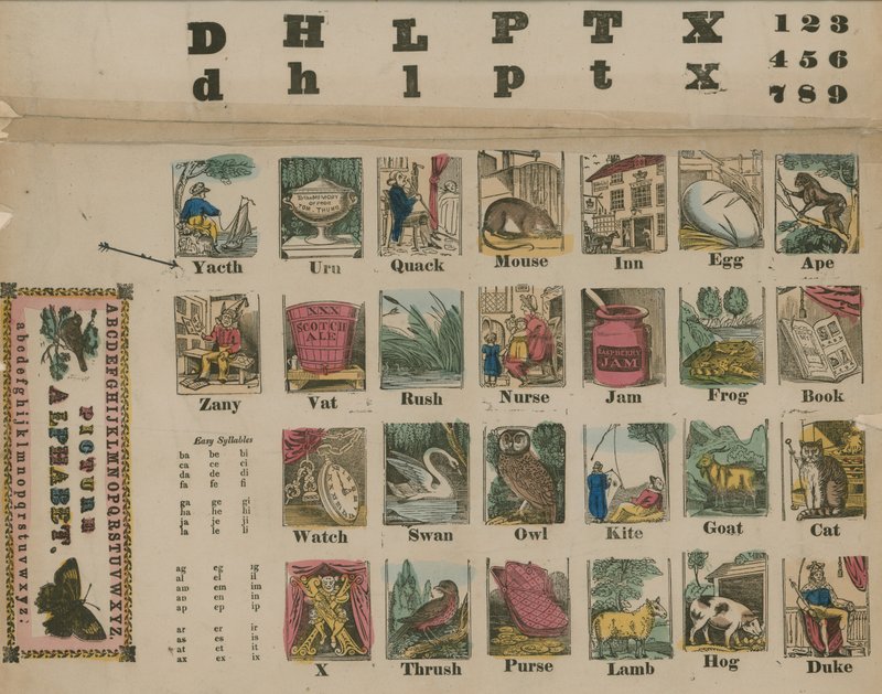A til Z alfabet, omkring 1800 af English School