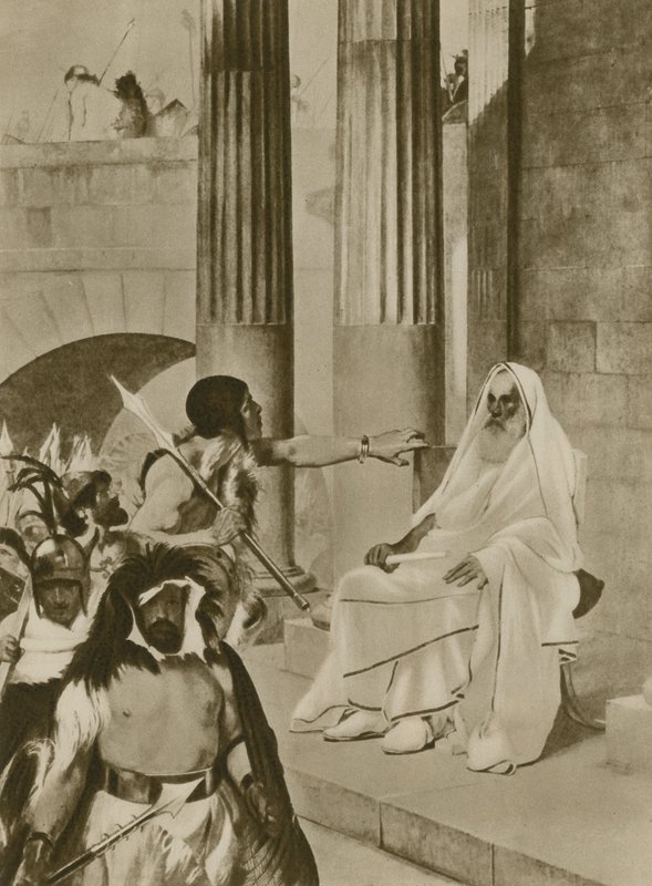 En tragisk scene i det antikke Rom (gravure) af English School