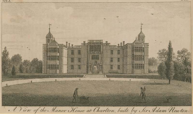Udsigt over herregården i Charlton, bygget af Sir Adam Newton af English School