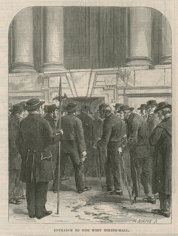 Et besøg på Greenwich Hospital: Indgang til West Dining Hall af English School