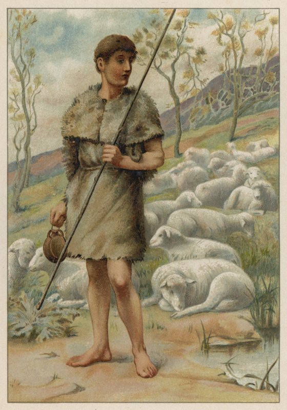 Abel og hans får (chromolitho) af English School