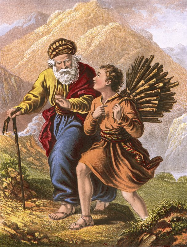 Abraham og Isak på vej til Moria af English School