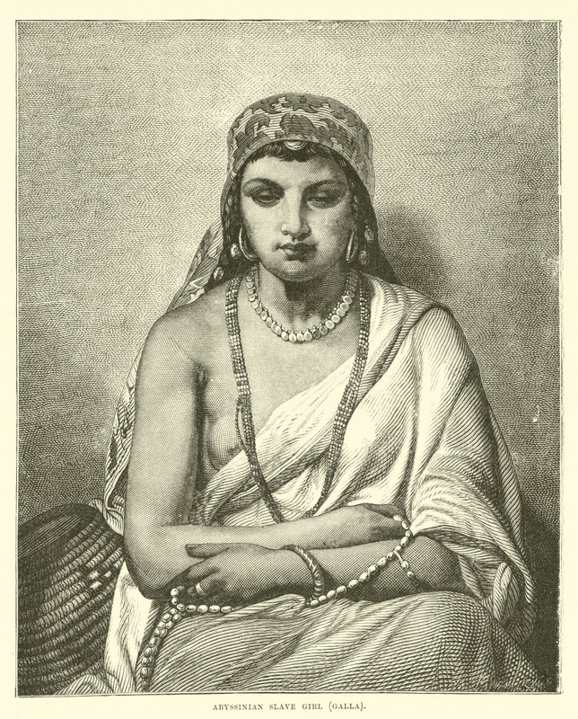 Abyssinian slave girl, Galladani af English School