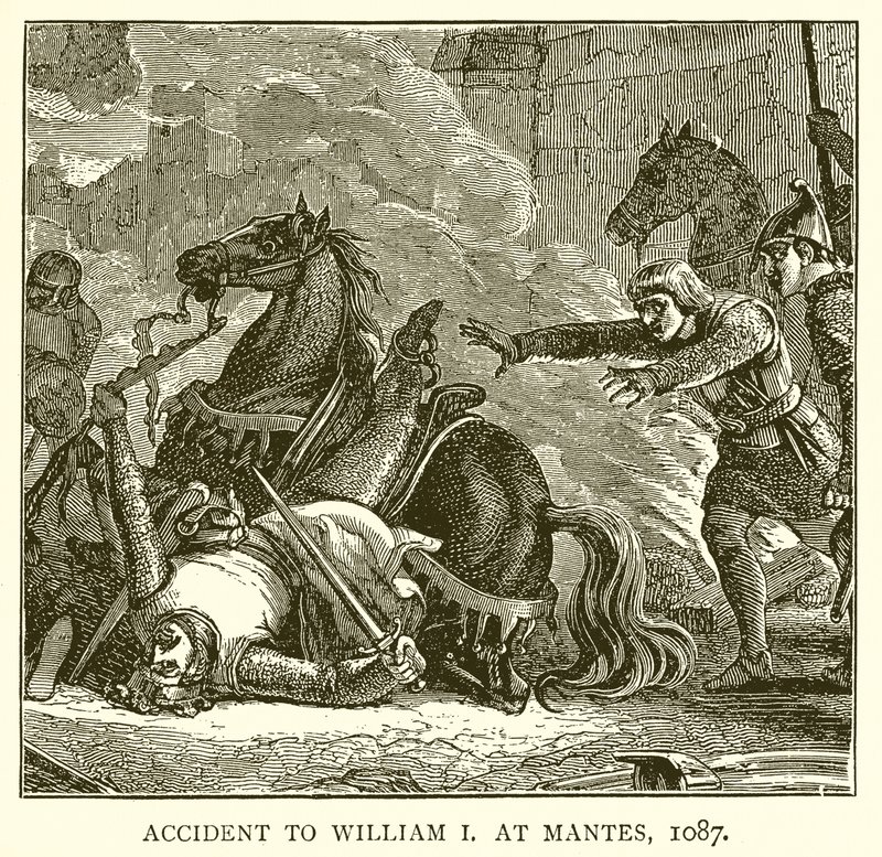 Uheld med William I i Mantes, 1087 af English School