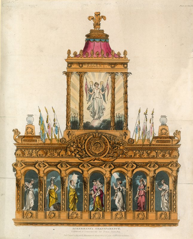 Ackermans Transparency, udstillet til minde om freden, juni 1814 af English School