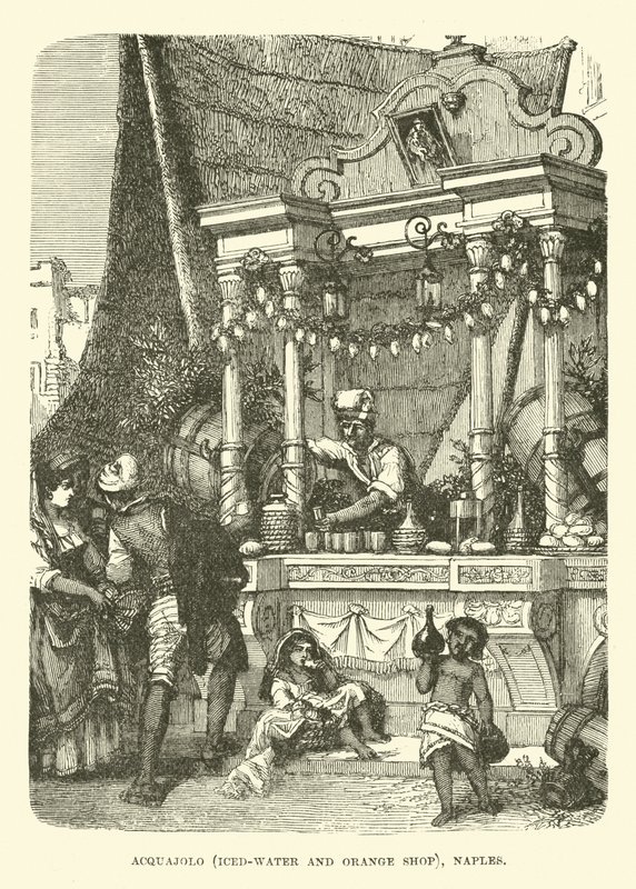 Acquajolo, isvands- og appelsinbutik, Napoli af English School