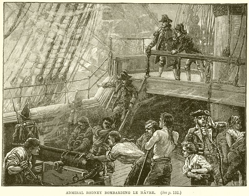 Admiral Rodney bombarderer Le Havre af English School