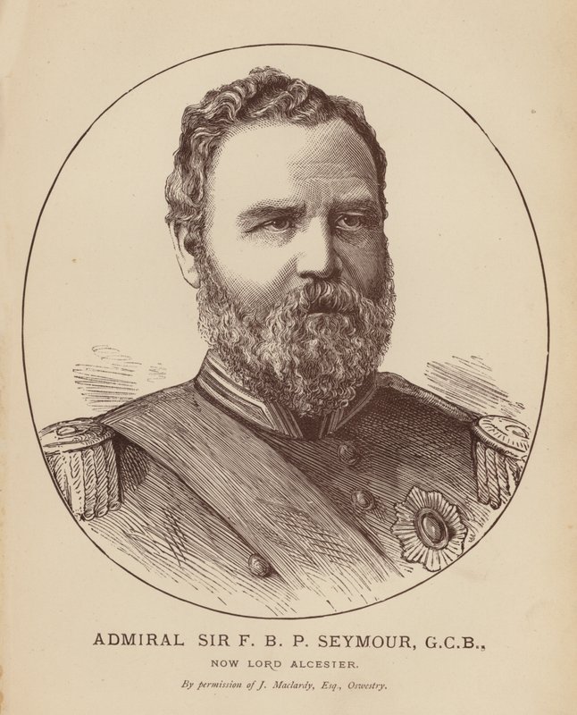 Admiral Sir F B P Seymour, GCB, nu Lord Alcester (gravering) af English School