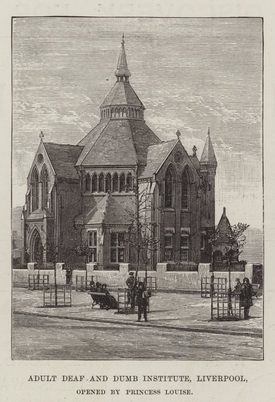Adult Deaf and Dumb Institute, Liverpool, åbnet af prinsesse Louise af English School