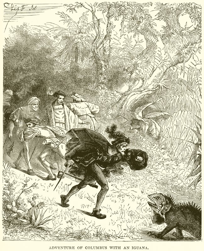 Columbus eventyr med en leguan af English School