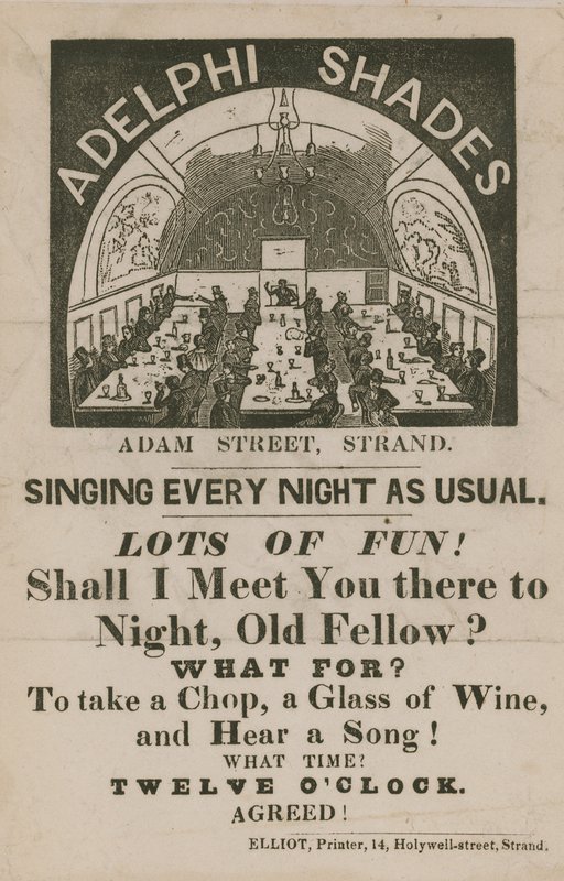 Annonce for Adelphi Shades, Adam Street, Strand af English School