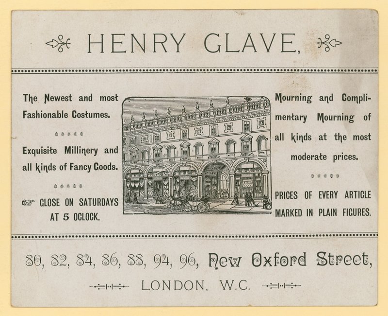 Annonce for Henry Glave, New Oxford Street, London af English School