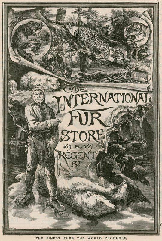 Annonce for The International Fur Store, 163 & 165 Regent Street, London af English School