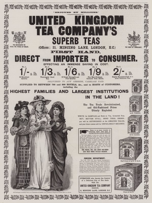 Annonce, United Kingdom Tea Company (gravering) af English School
