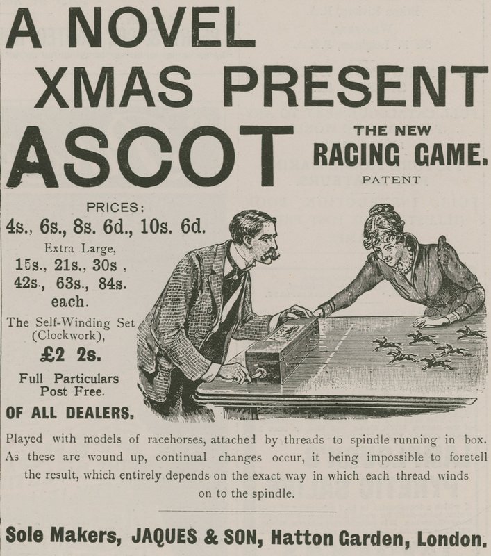 Annonce for Ascot - det nye racerspil af English School