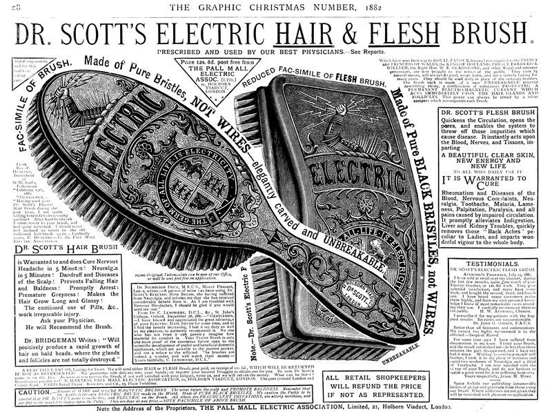 Annonce for Dr Scotts Electric Hair and Flesh Brush af English School
