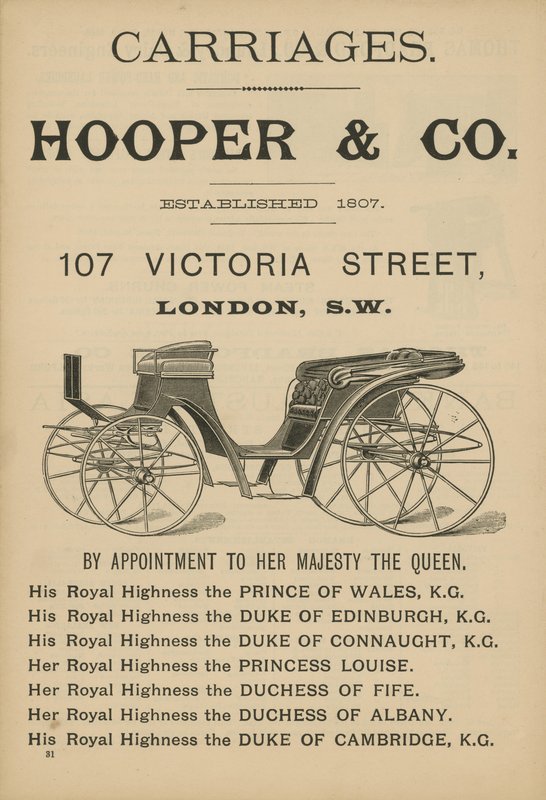 Annonce for Hooper & Co vogne af English School