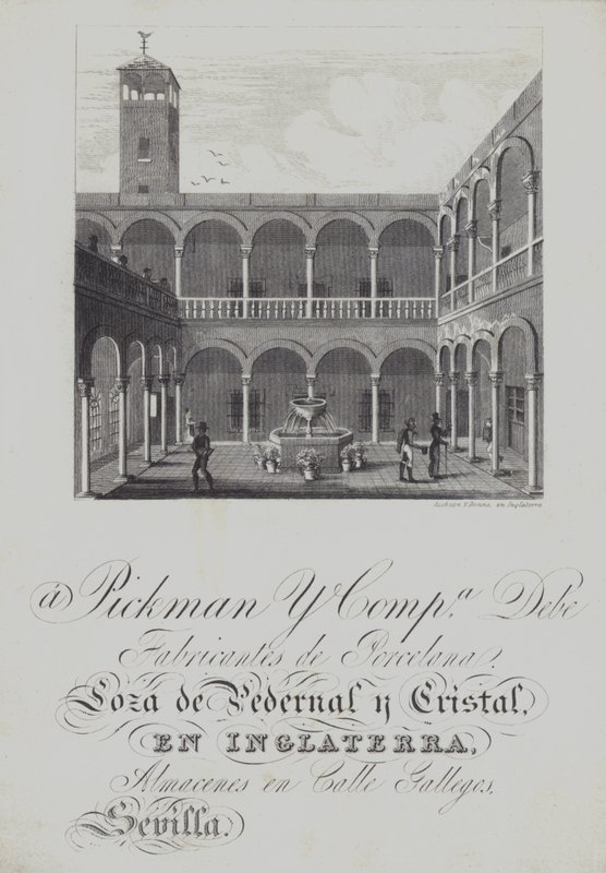 Annonce for Pickman and Co, porcelænsproducenter (litho) af English School