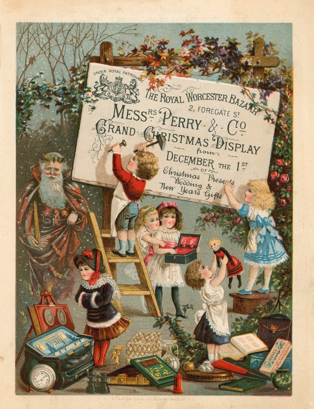 Annonce for The Royal Worcester Bazaar, 2 Foregate Street, London af English School