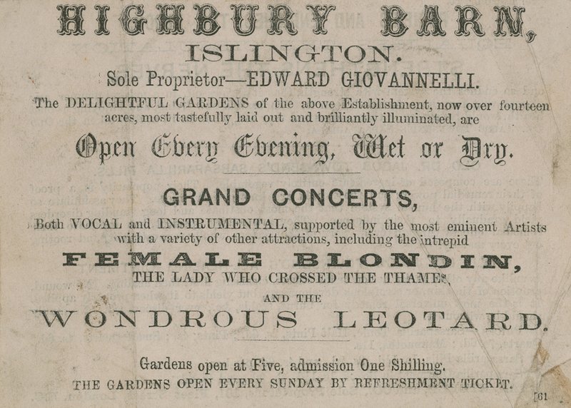Annonce for Highbury Barn Tavern af English School