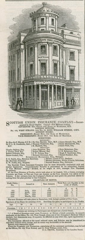 Annonce for Scottish Union Insurance Company af English School