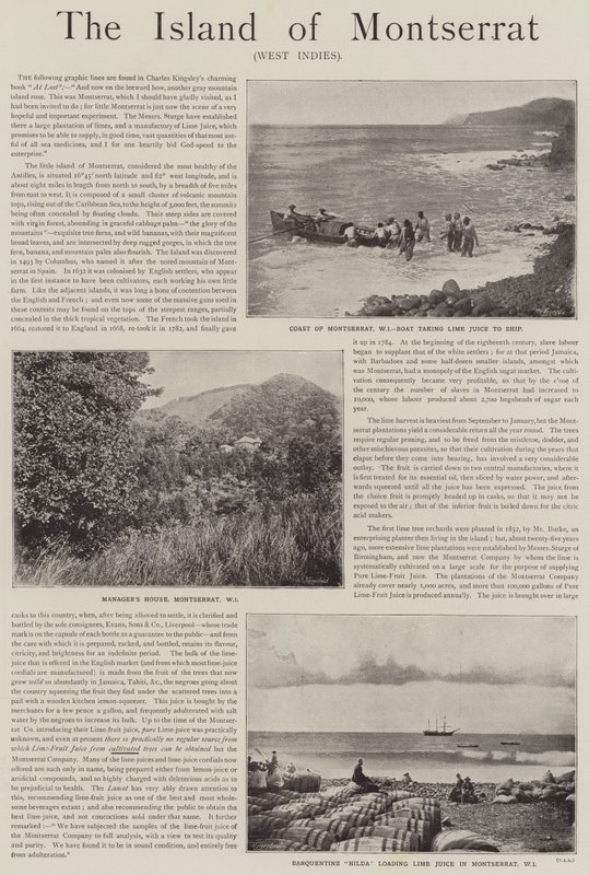 Annonce, øen Montserrat, Vestindien (gravering) af English School