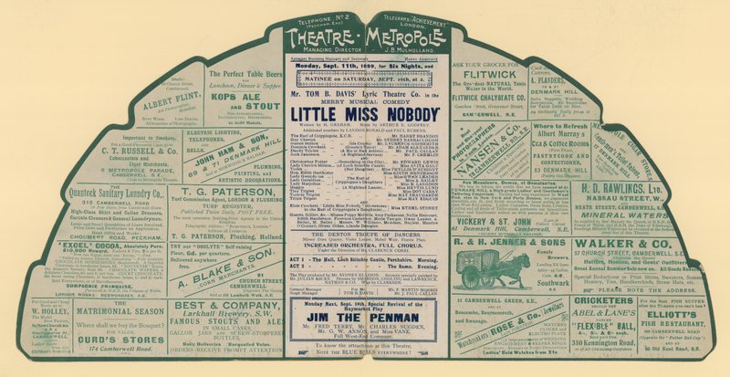 Annoncefolder for Theatre Metropole, Peckham, London af English School
