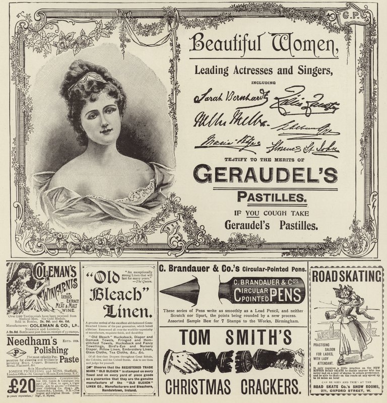Annoncer spredte sig fra The Graphic Christmas Number 1896 af English School