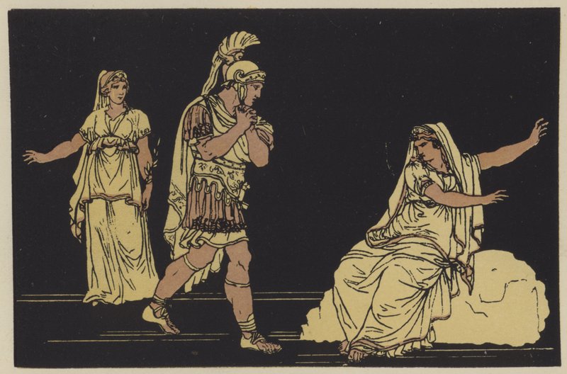 Aeneas og Didos skygge (farvelitografi) af English School