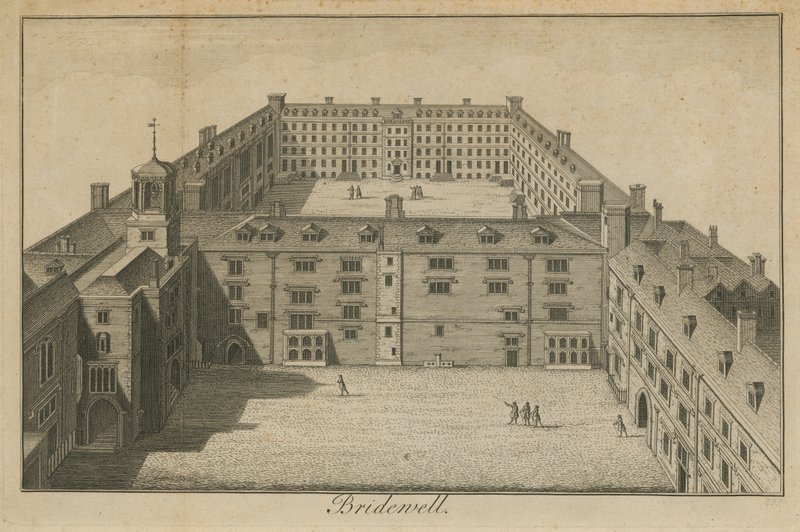 Luftfoto af Bridewell Palace af English School