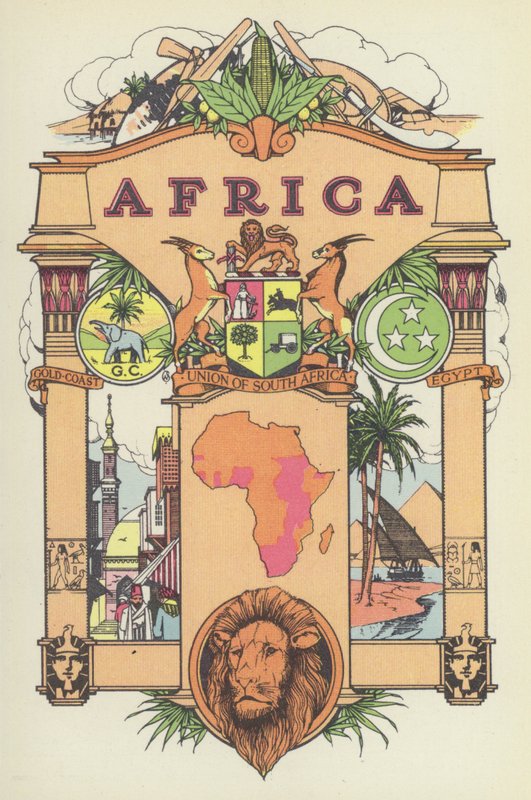 Afrika (farvelitografi) af English School