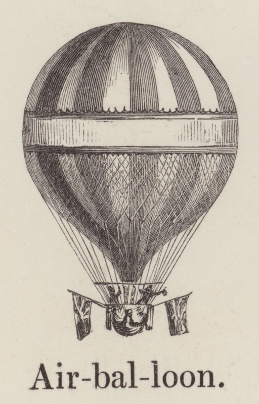 Luftballon (indgravering) af English School