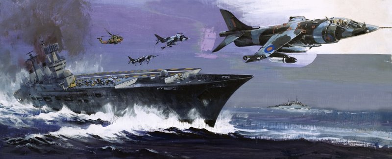 Hangarskib og jetfly af English School