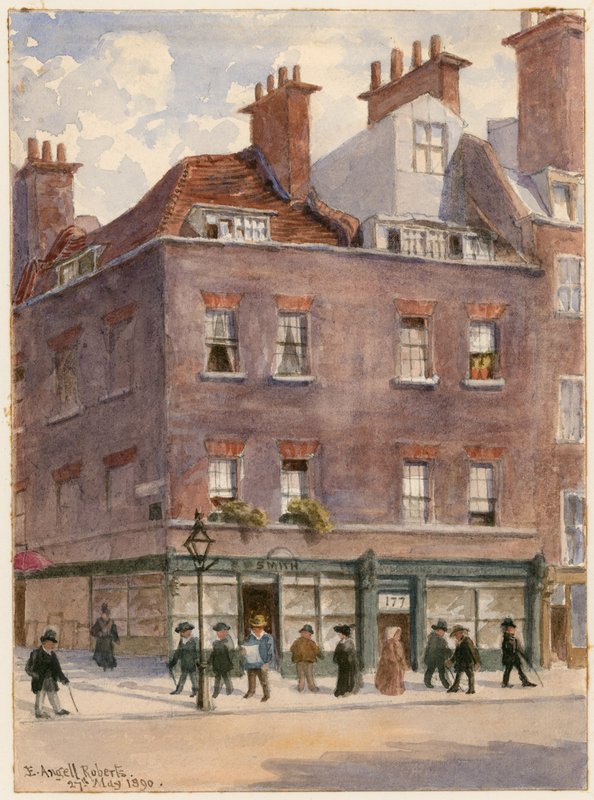 Aldersgate Street, London, 27. maj 1890 (wc på papir) af English School