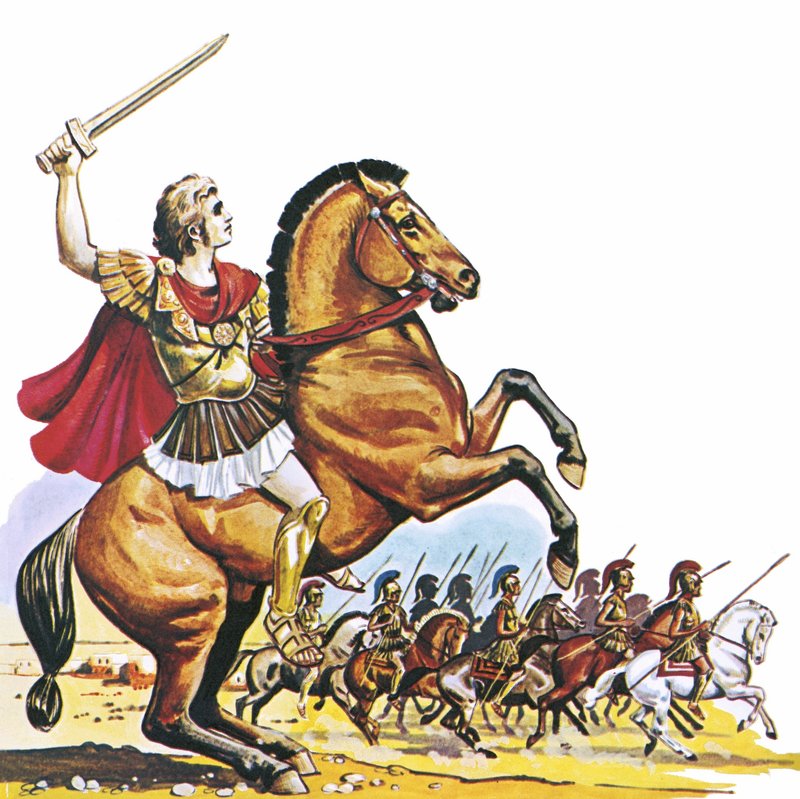 Alexander den Store om Bucephalus af English School