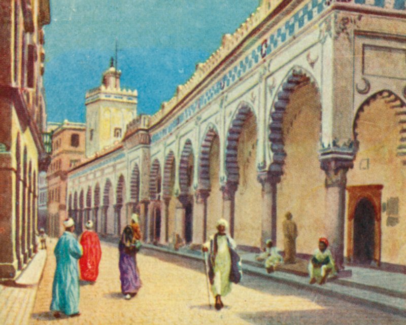 Algier, Den store moské (farvelitografi) af English School