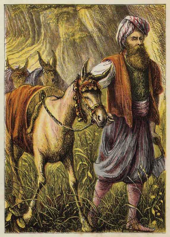 Ali Baba og de fyrre tyve (farve litho) af English School