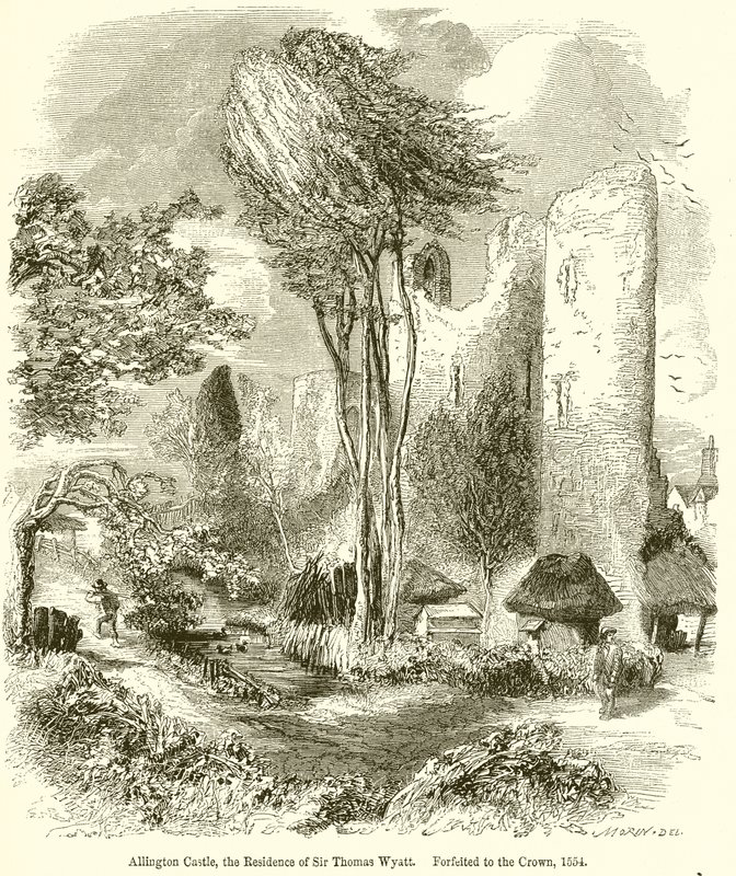 Allington Castle, Sir Thomas Wyatts bolig. Fortabt til kronen, 1554 af English School