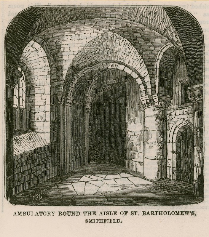 Ambulerende rundt om gangen i St. Bartholomew af English School