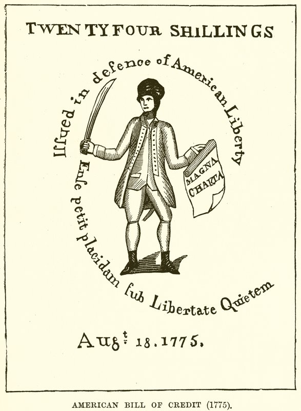 American Bill of Credit (1775) af English School