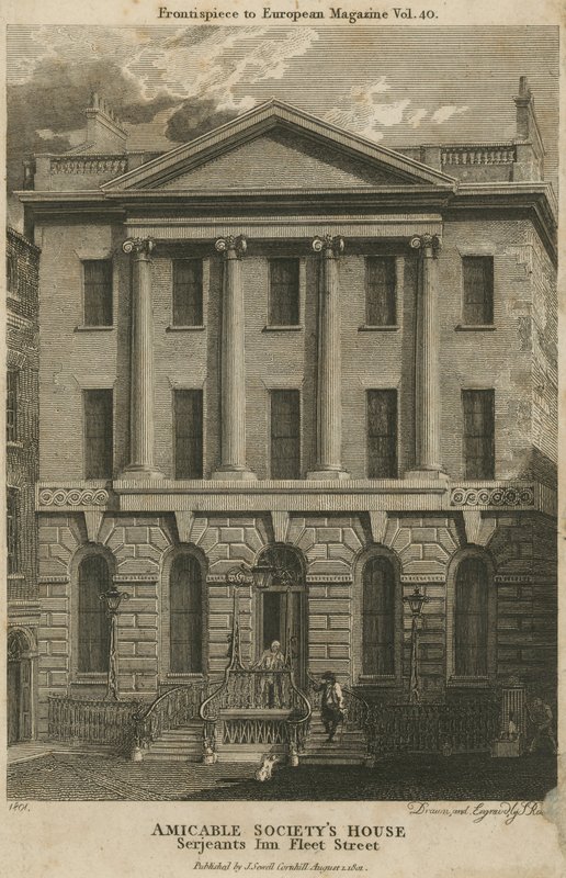 Amicable Societys House, Serjeants Inn, Fleet Street, London af English School