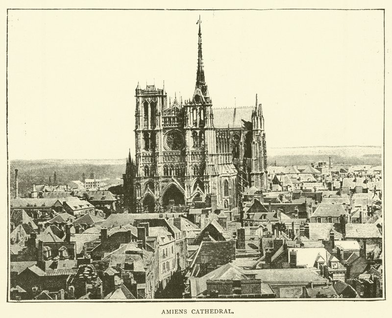 Amiens-katedralen (gravering) af English School