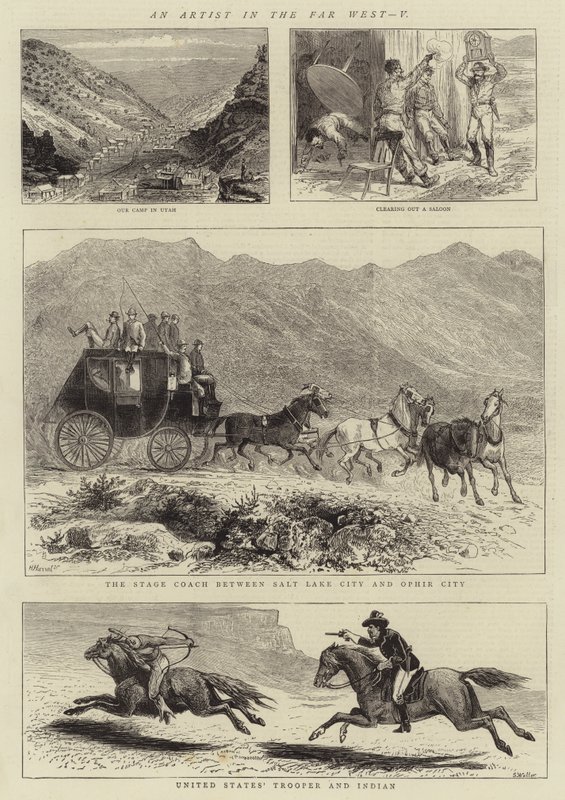 An Artist in the Far West, V (gravering) af English School