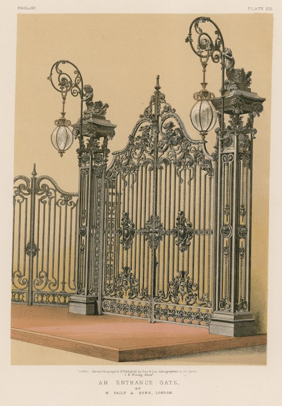 An Entrance Gate af W Baily and Sons, London af English School