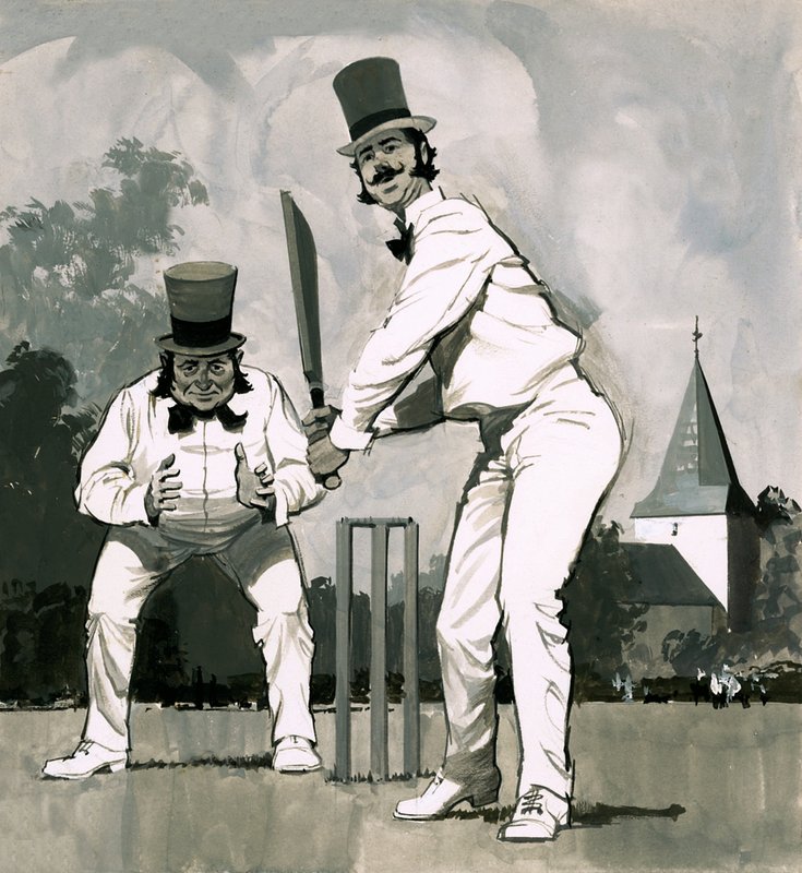 En tidlig victoriansk cricketspiller af English School