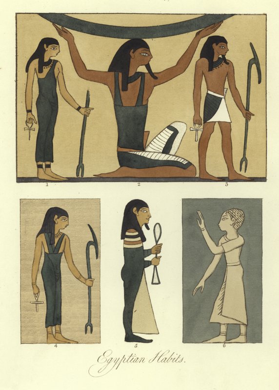 Gamle egyptiske kostumer af English School